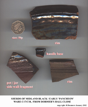 Shards of Midland Black pottery