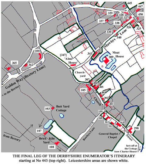 Map centre of village