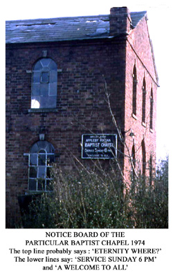 Particular Baptist notice