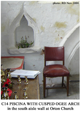 Orton south aisle piscina