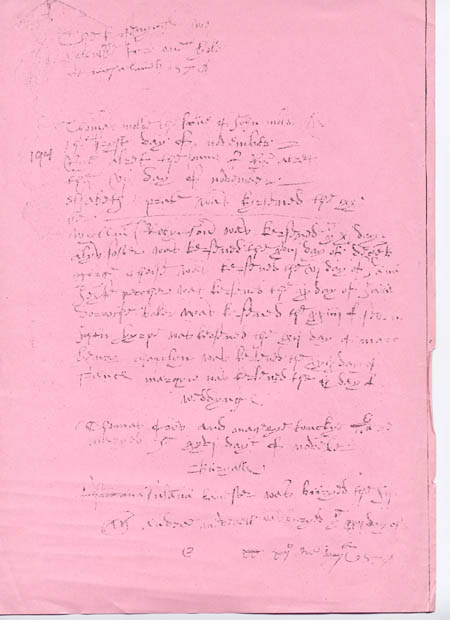 Bishop's 1570 transcript